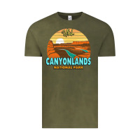 Vintage Olive Canyonlands Moab Utah National Park Nature Outdoor Lovers Vintage Tee - baoMotion