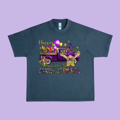 Happy Mardi Carnival With Truck Urban Heavy Tee Designed By Nancycooperartshop