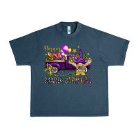 Midnight Navy Happy Mardi Carnival with truck Urban Heavy Tee - NancyCooperArtShop