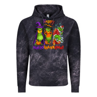 Cloud Black Happy Hallothanksmas Vintage Hoodie - NancyCooperArtShop