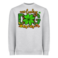 One Lucky Dog Mom St. Patrick's Heavyweight Sweatshirt | Teevron