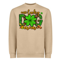 Mushroom One lucky dog mom St. Patrick's Heavyweight Sweatshirt - OliviaCreatesArt