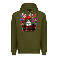 Army Green hip hop Premium Hoodie - FaDigitalArtStudio