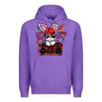 Purple hip hop Premium Hoodie - FaDigitalArtStudio