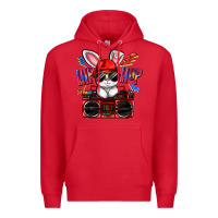 Red hip hop Premium Hoodie - FaDigitalArtStudio