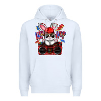White hip hop Premium Hoodie - FaDigitalArtStudio