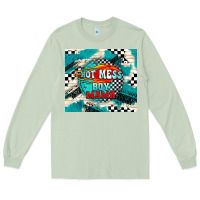 Matcha hot mess boy mama with fire Long Sleeve Tee - TumblerDesignByShophia