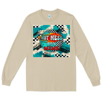 Mushroom hot mess boy mama with fire Long Sleeve Tee - TumblerDesignByShophia