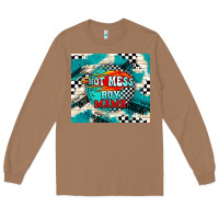 Toasted Coconut hot mess boy mama with fire Long Sleeve Tee - TumblerDesignByShophia