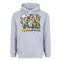 Heather Grey rn registered nurse Heavyweight Hoodie - CowhideDigitalArt