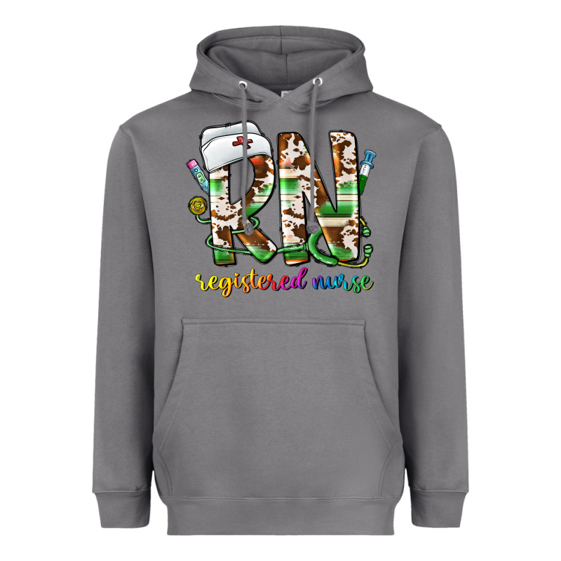 Rn Registered Nurse Heavyweight Hoodie by CowhideDigitalArt | Teevron