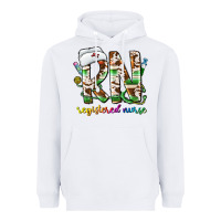 White rn registered nurse Heavyweight Hoodie - CowhideDigitalArt