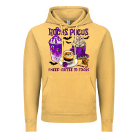 Vintage Mustard Hocus Pocus I Need Coffee to Focus Vintage Hoodie - texasbilliewilder