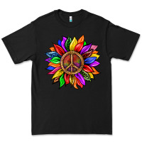 Black Pride LGBTQ+ Sunflower With Peace Premium Tee - BundleAndBundleShop