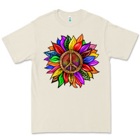Bone Pride LGBTQ+ Sunflower With Peace Premium Tee - BundleAndBundleShop