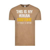 Vintage Coffee human costume raptor halloween velociraptor lazy easy t shirt Vintage Tee - baoMotion