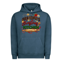 Pigment Midnight Navy grandma's Christmas kitchen Urban Hoodie - BarkalooDesign