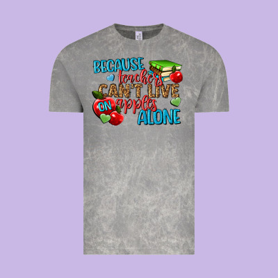 Because Teachers Cant Live On Apples Alone Vintage Tee Designed By Nancycooperartshop