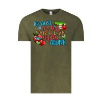 Vintage Olive because teachers cant live on apples alone Vintage Tee - NancyCooperArtShop