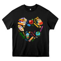 Black teacher heart custom Heavy Core Tee - NancyCooperArtShop