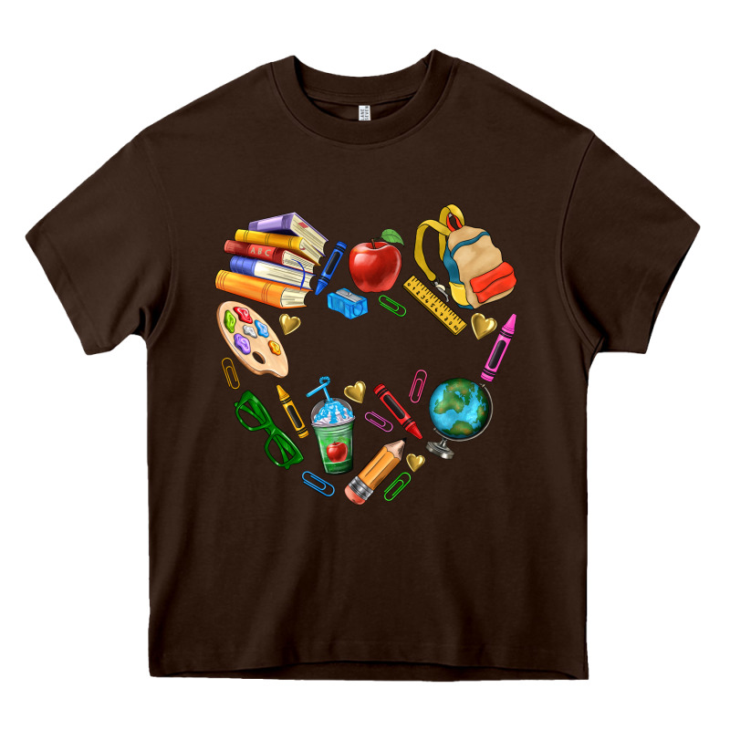 Teacher Heart Custom Heavy Core Tee by NancyCooperArtShop | Teevron