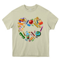 Mossy teacher heart custom Heavy Core Tee - NancyCooperArtShop