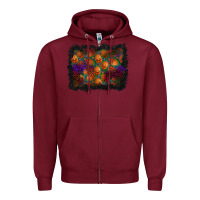 Burgundy halloween pumpkin background Zipper Hoodie - BundleAndBundleShop