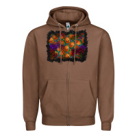 Chestnut halloween pumpkin background Zipper Hoodie - BundleAndBundleShop