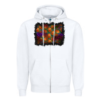 White halloween pumpkin background Zipper Hoodie - BundleAndBundleShop