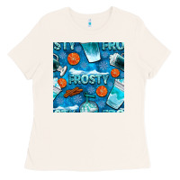 Bone winter frosty coffee cups and snow seamless pattern bbs Ladies Tee - BundleAndBundleShop