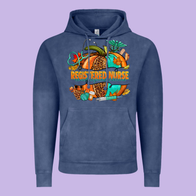 Registered Nurse Pumpkin Vintage Hoodie Designed By Nancycooperartshop