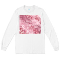 White glitter pink agate Long Sleeve Tee - TumblerDesignByShophia