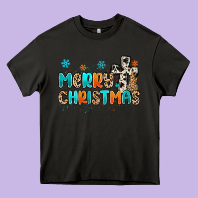 Western Merry Christmas Heavy Core Tee Designed By Maliassmallbusiness