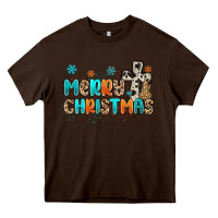 Chocolate Brown western merry christmas Heavy Core Tee - MaliasSmallBusiness