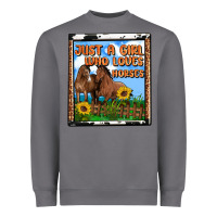 Storm western just a girl who loves horses Heavyweight Sweatshirt - OliviaCreatesArt