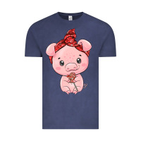 Vintage Denim cute pig Vintage Tee - texasbilliewilder