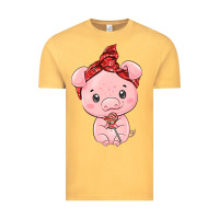 Vintage Mustard cute pig Vintage Tee - texasbilliewilder