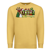 Antique Gold jesus İs the reason Premium Sweatshirt - CowhideDigitalArt