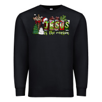 Black jesus İs the reason Premium Sweatshirt - CowhideDigitalArt