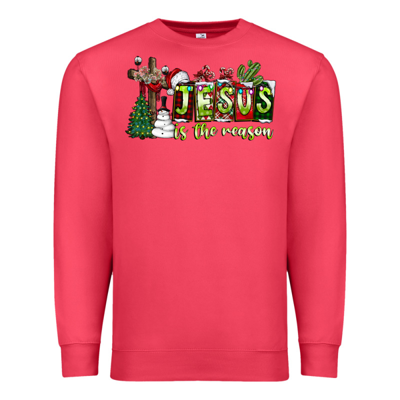 Jesus İs The Reason Premium Sweatshirt by CowhideDigitalArt | Teevron