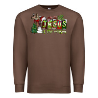 Chestnut jesus İs the reason Premium Sweatshirt - CowhideDigitalArt