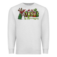 Oatmeal Heather jesus İs the reason Premium Sweatshirt - CowhideDigitalArt