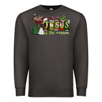 Smoke jesus İs the reason Premium Sweatshirt - CowhideDigitalArt