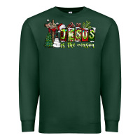 Sports Green jesus İs the reason Premium Sweatshirt - CowhideDigitalArt