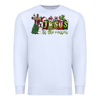 White jesus İs the reason Premium Sweatshirt - CowhideDigitalArt