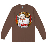Chestnut believe Santa Claus Christmas Long Sleeve Tee - Jasminsmagicworld