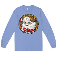 Colony Blue believe Santa Claus Christmas Long Sleeve Tee - Jasminsmagicworld