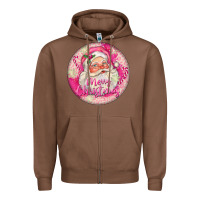 Chestnut Pink Merry Christmas Santa Zipper Hoodie - FaDigitalArtStudio