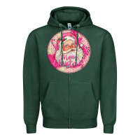 Sports Green Pink Merry Christmas Santa Zipper Hoodie - FaDigitalArtStudio