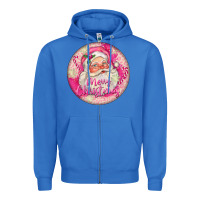 True Royal Pink Merry Christmas Santa Zipper Hoodie - FaDigitalArtStudio